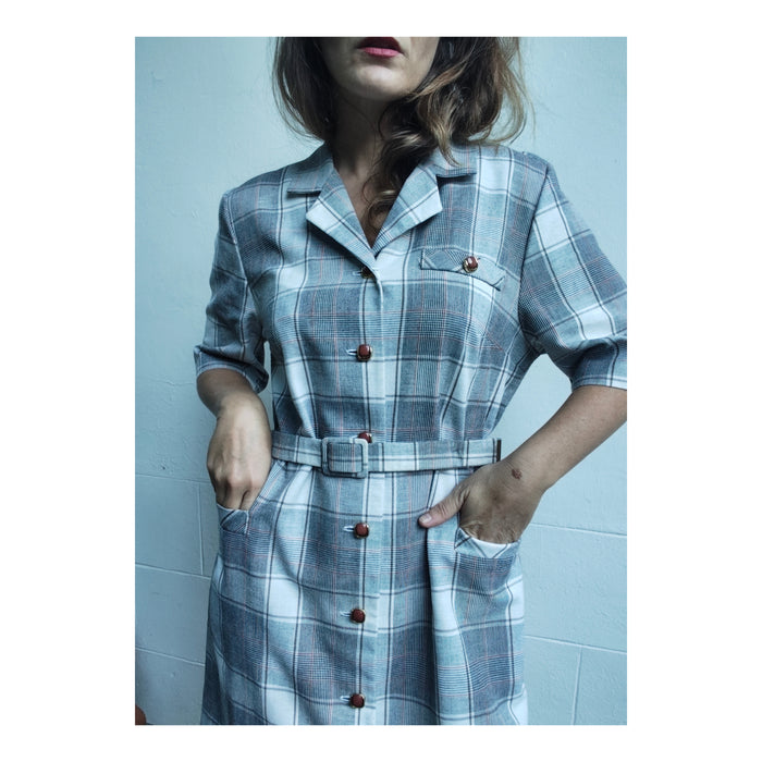 Robe chemise tartan
