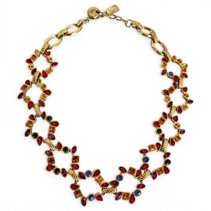 Rare Collier Plastron Yves Saint Laurent Vintage 80