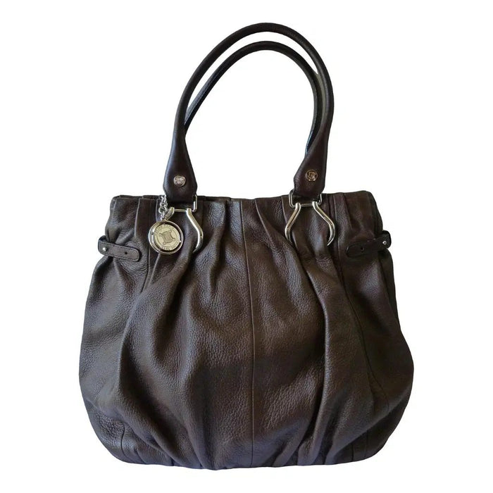 Grand sac CELINE modèle Pillow cuir marron années 2000