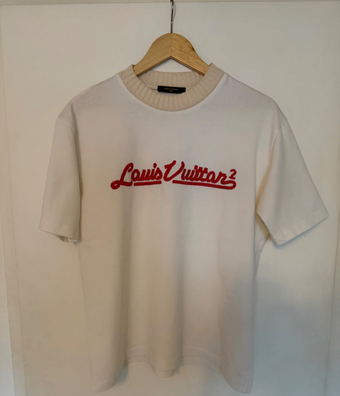Louis Vuitton × Nigo LV² – T-shirt blanc col beige – Taille S