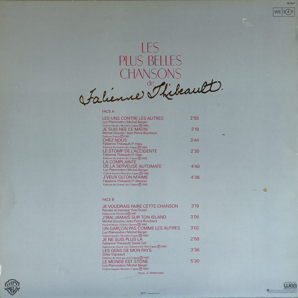 Fabienne Thibault  Les plus belles chansons
