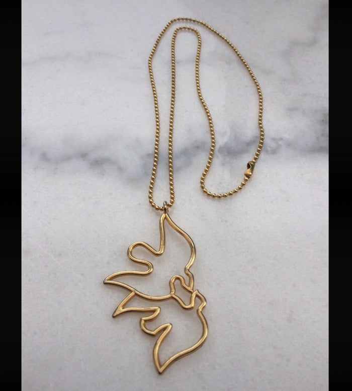 Collier pendentif doré