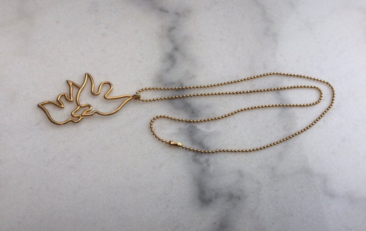 Collier pendentif doré
