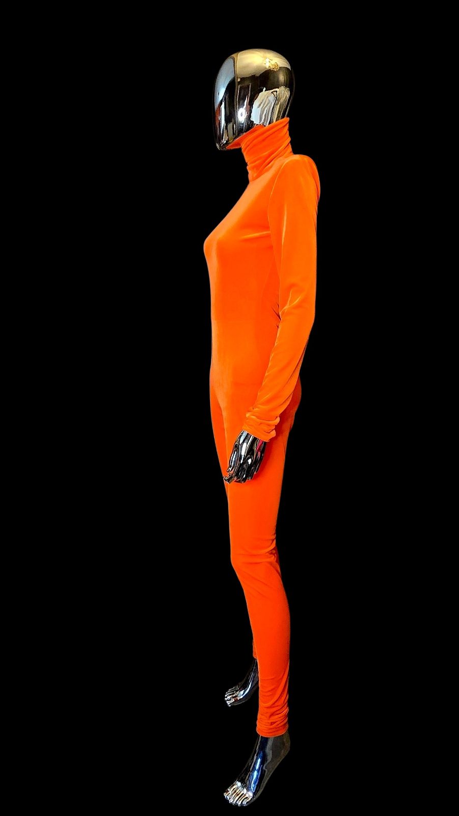Combinaison en velours orange T38 neuve