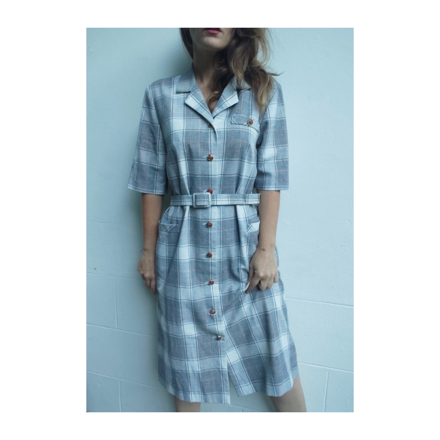 Robe chemise tartan