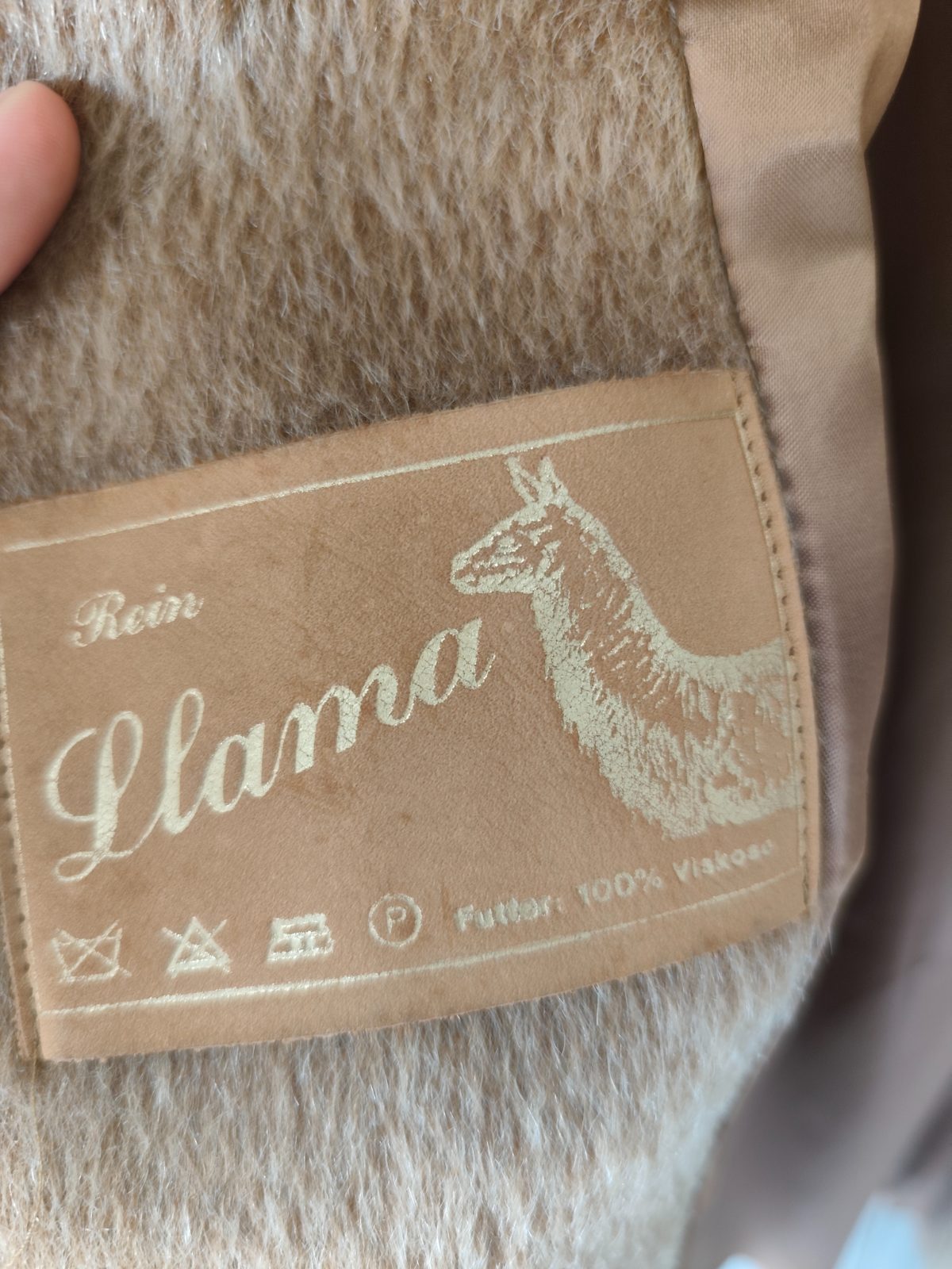 Manteau long en laine de lama