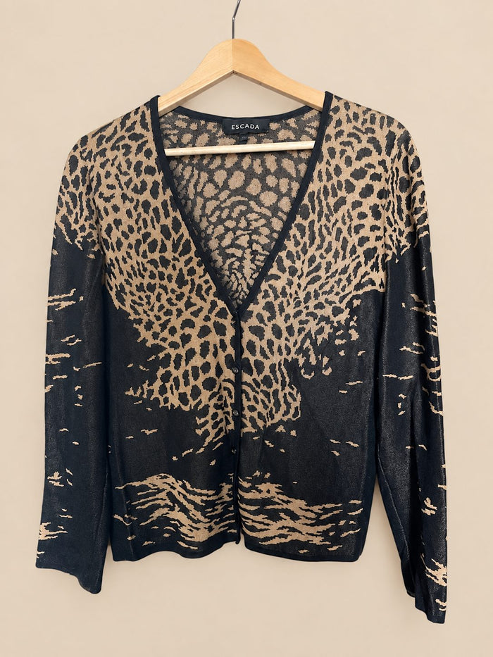 robe en maille jacquard sans manche  avec cardigan assorti manches longues