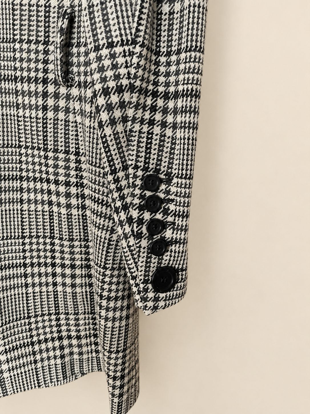 veste carreau prince de galles  en maille jaquard