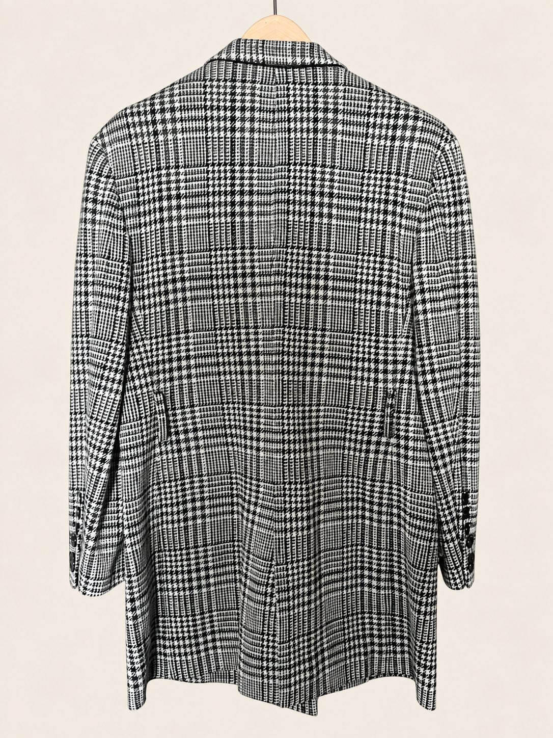 veste carreau prince de galles  en maille jaquard