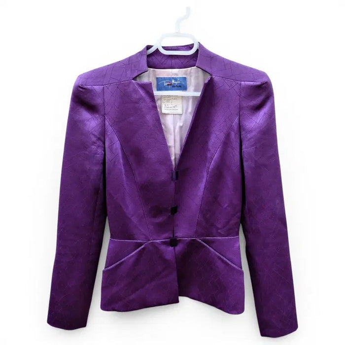 veste vintage 80 Thierry Mugler les infernales soie violette 36