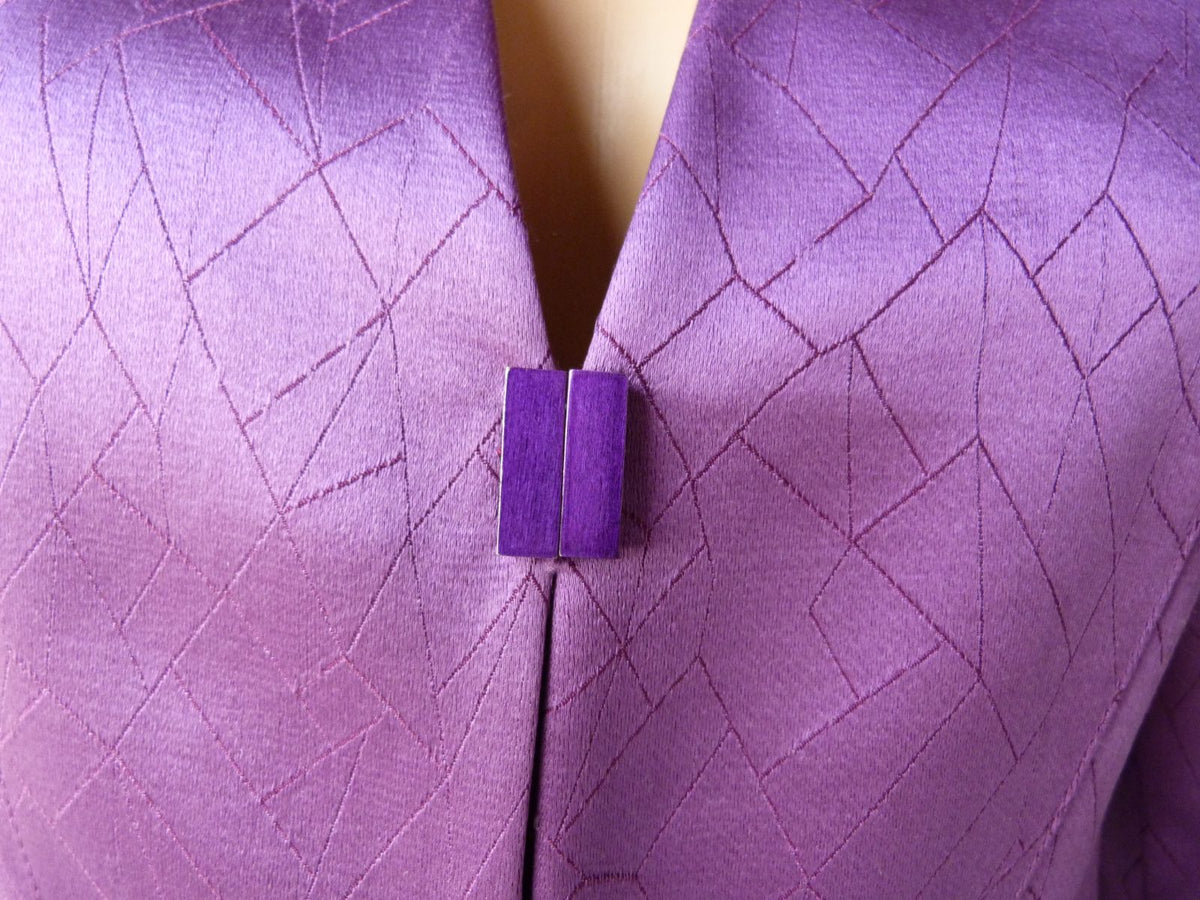 veste vintage 80 Thierry Mugler les infernales soie violette 36