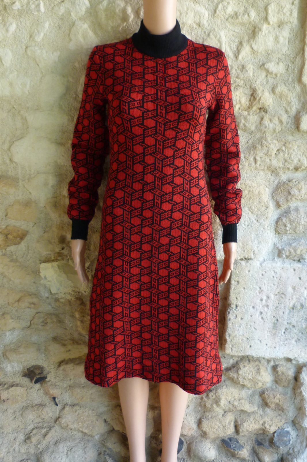 Robe d'archive 70/80 vintage Hermès monogramme H taille S/M