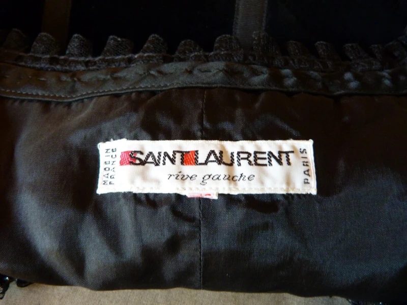 Robe Corset d'Archives Yves Saint Laurent Rive Gauche Années 1980