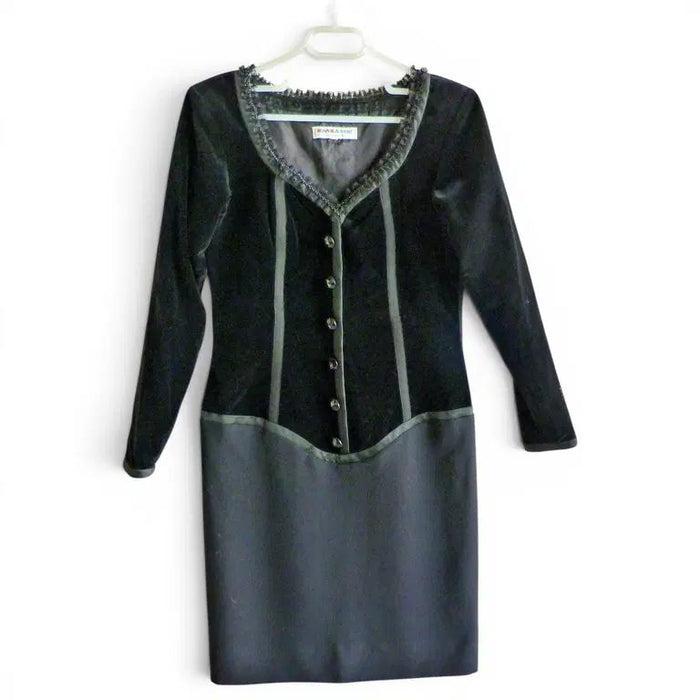 Robe Corset d'Archives Yves Saint Laurent Rive Gauche Années 1980