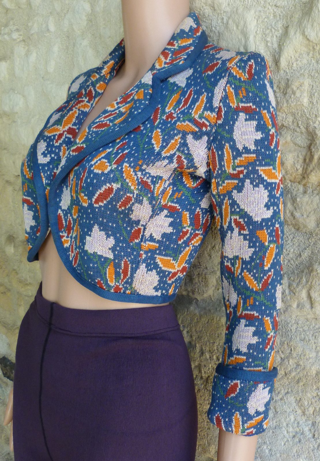 Veste Boléro Vintage Saint Laurent Rive Gauche vintage 80s 34/36