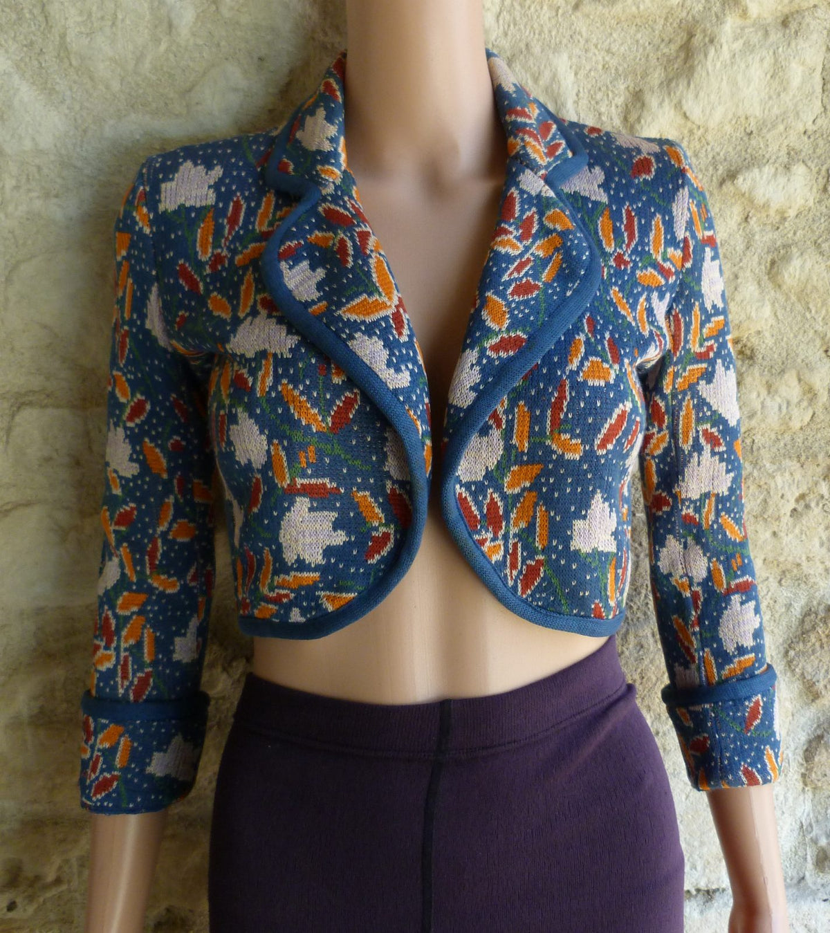 Veste Boléro Vintage Saint Laurent Rive Gauche vintage 80s 34/36