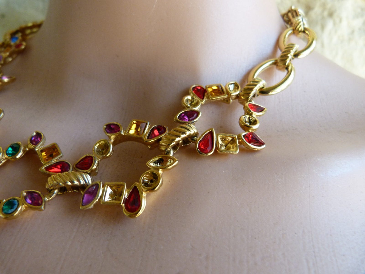 Rare Collier Plastron Yves Saint Laurent Vintage 80