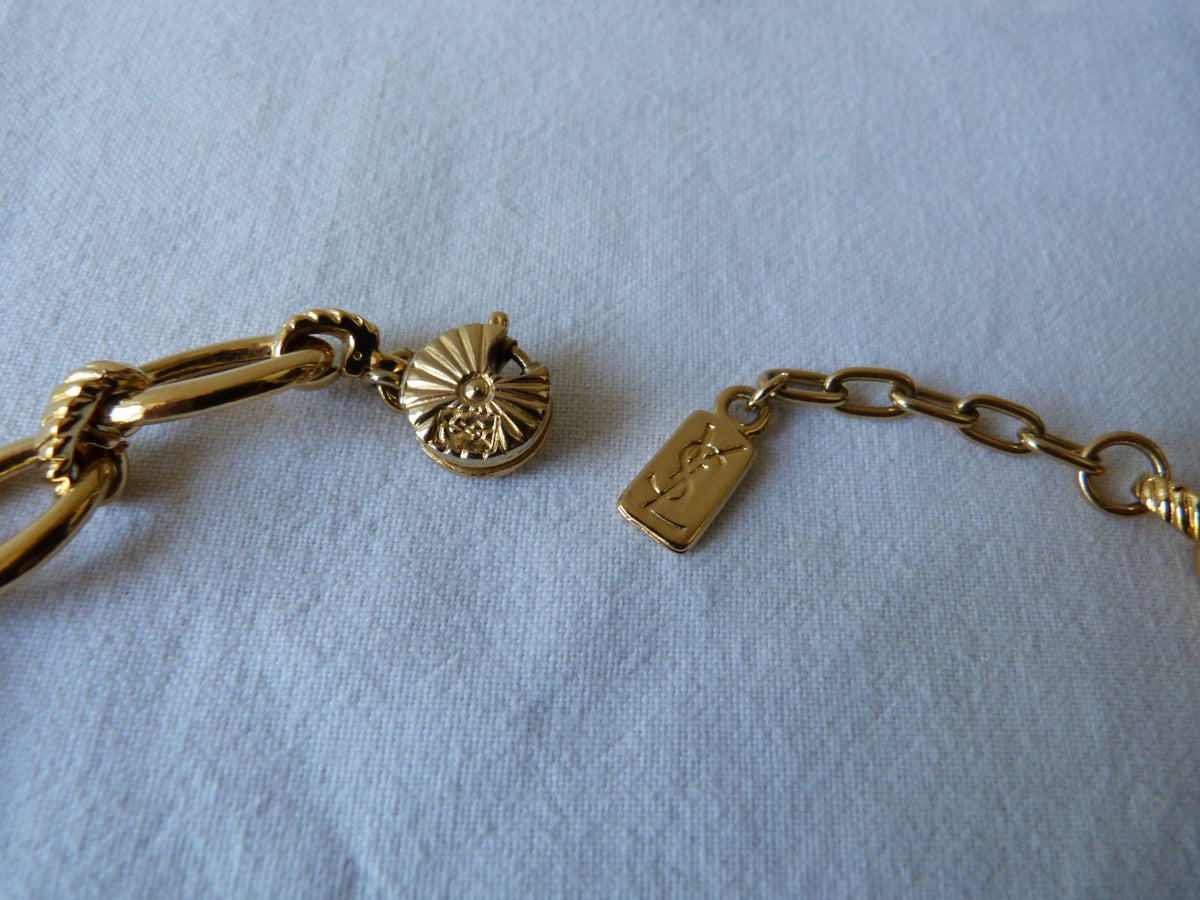 Rare Collier Plastron Yves Saint Laurent Vintage 80