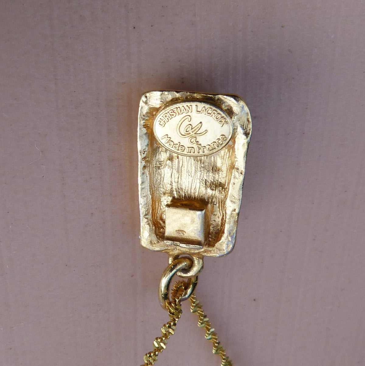 collier pendentif Christian Lacroix vintage années 1990 authentique