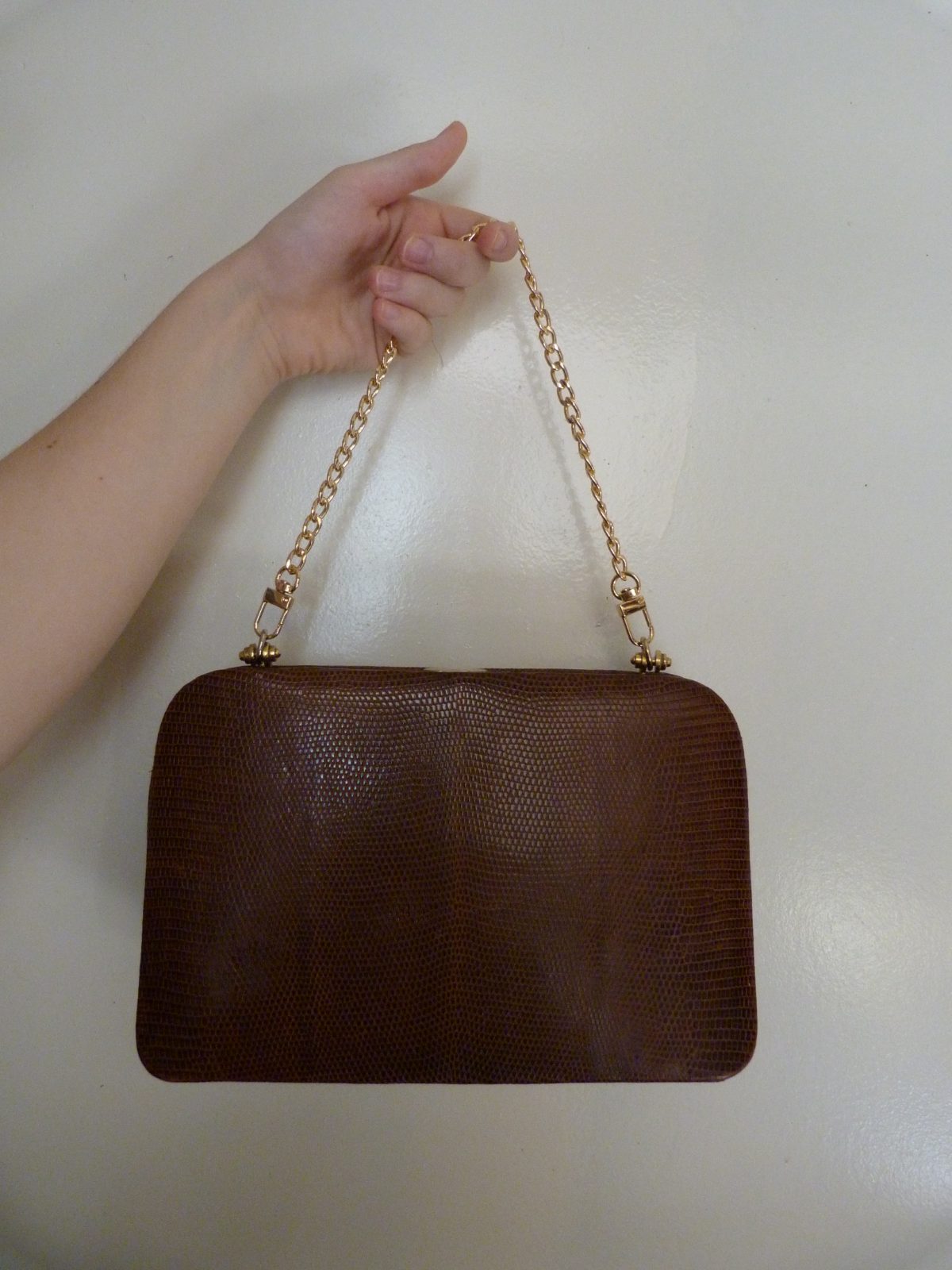 années 50/60 sac cuir Lézard France