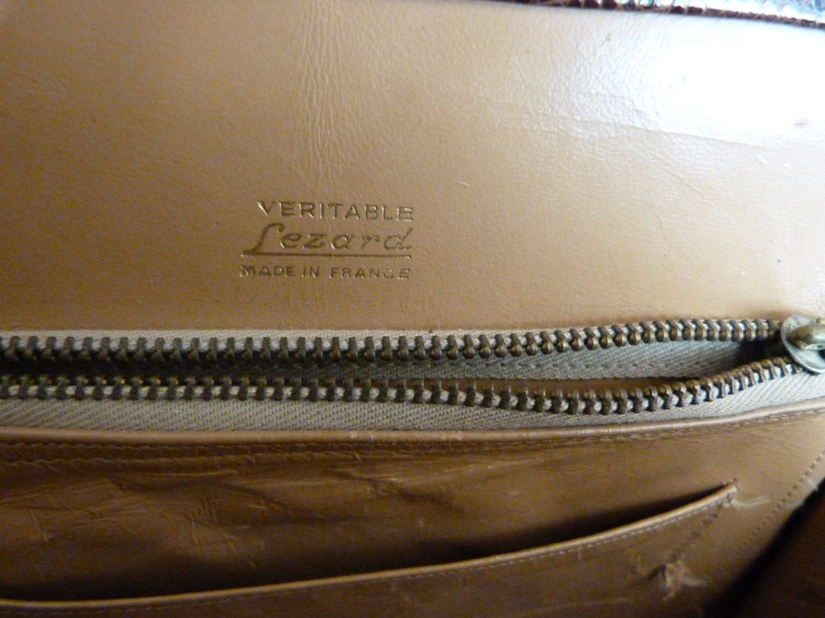années 50/60 sac cuir Lézard France
