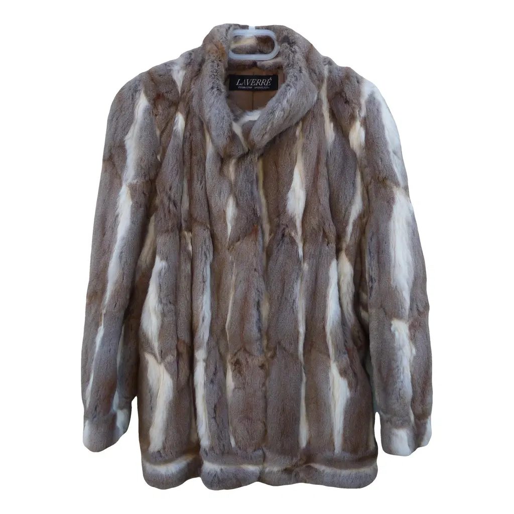 Manteau court vintage 70s en véritable fourrure de lapin - LAVERRÉ