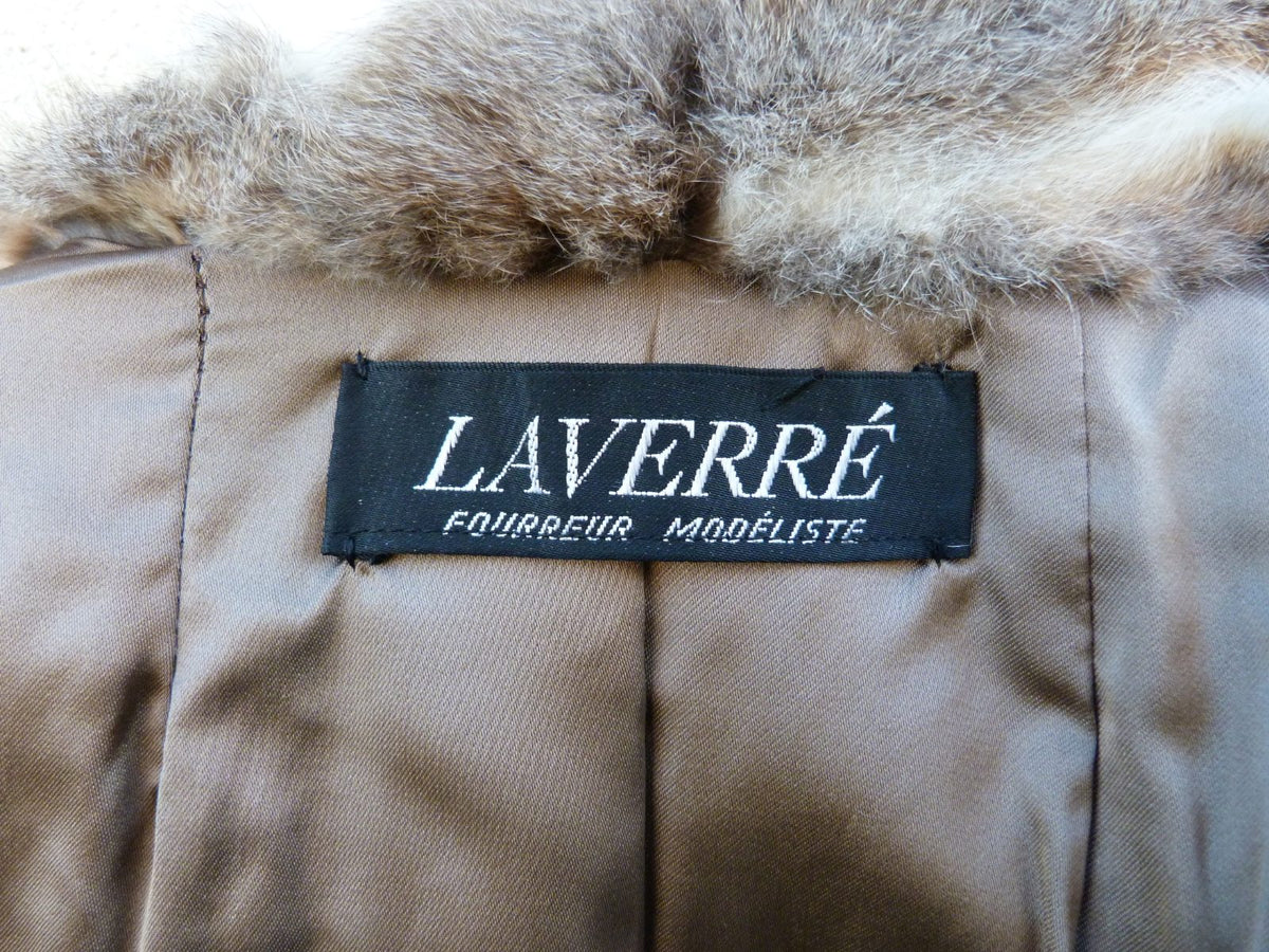 Manteau court vintage 70s en véritable fourrure de lapin - LAVERRÉ