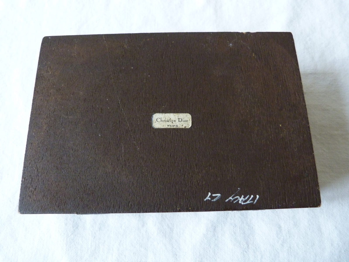 boîte en bois massif laquée collection vintage Christian Dior maison 70/80