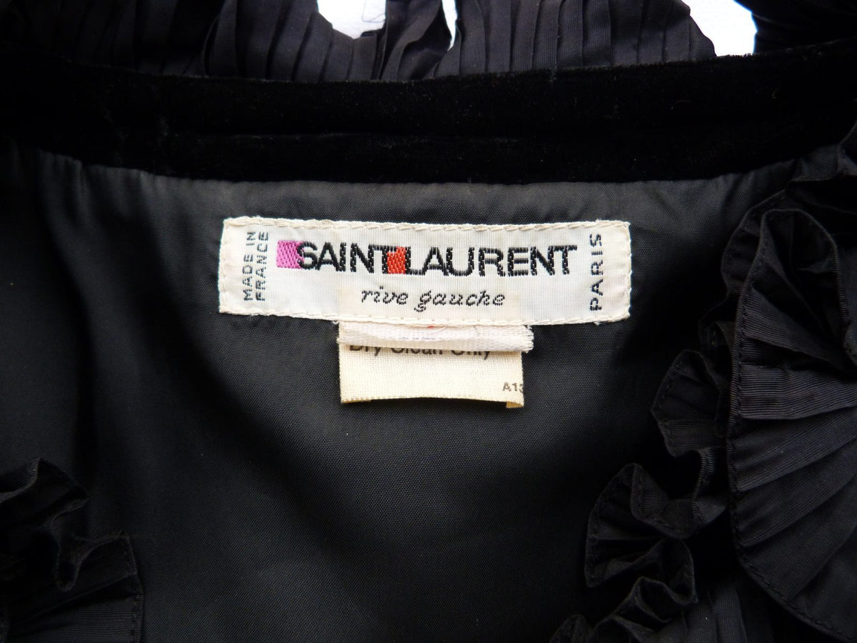 Robe longue Yves Saint Laurent Rive Gauche 1978 velours & volants 36/38