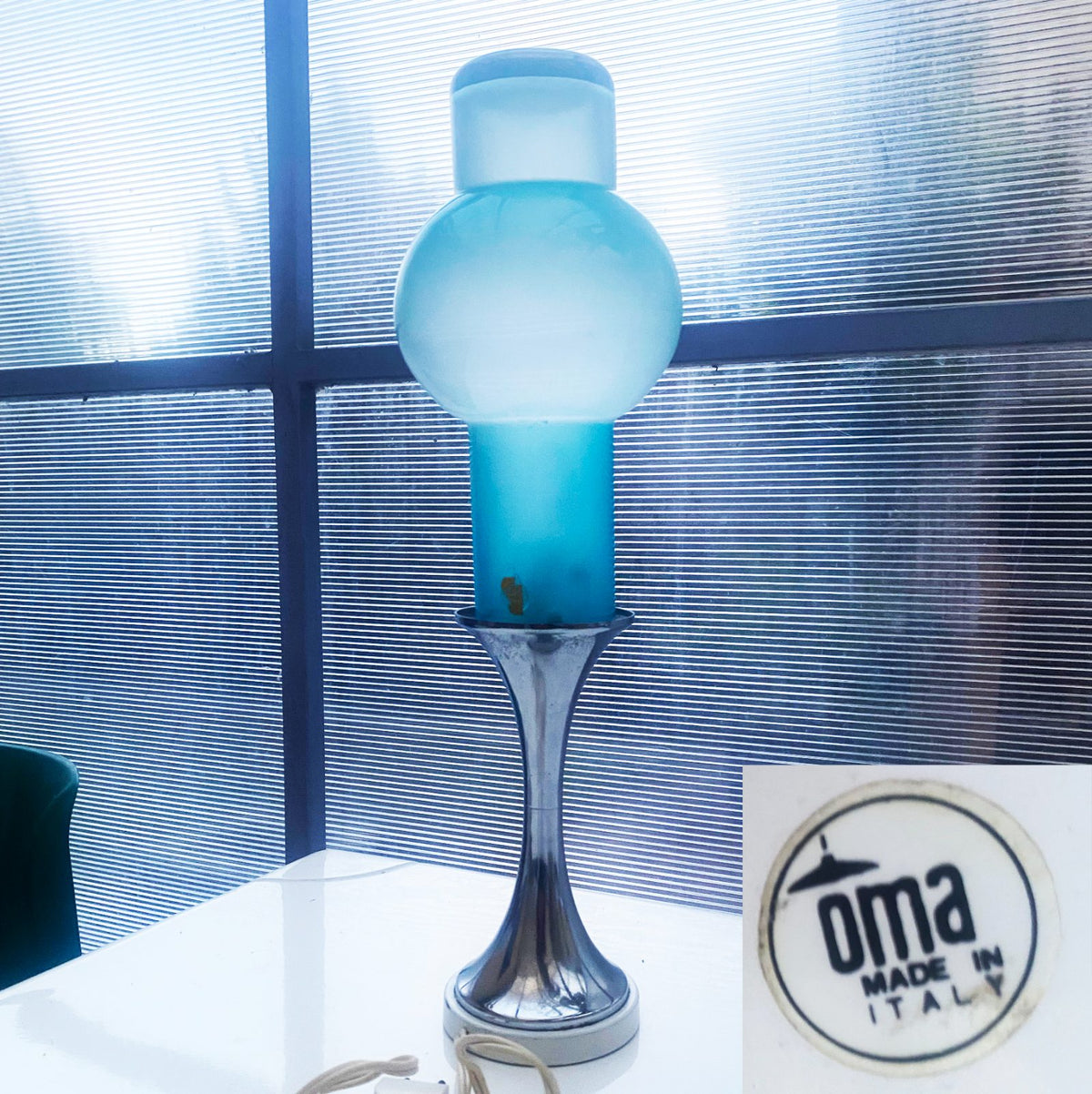 Rare lampe Oma — Italie - space age - années 1970.