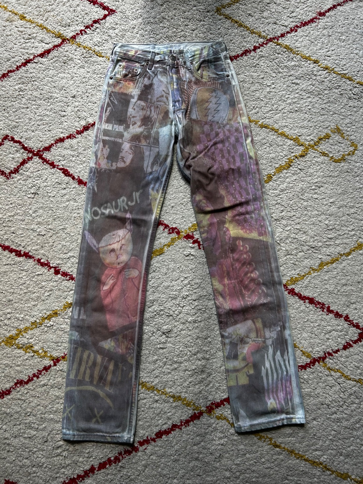 RARE Vintage 1995 Levi's 501 "Designed By" Rock Band Print - Made in France