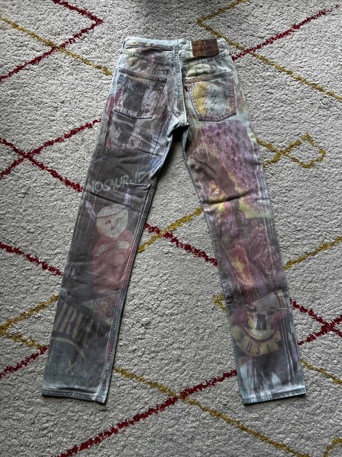 RARE Vintage 1995 Levi's 501 "Designed By" Rock Band Print - Made in France