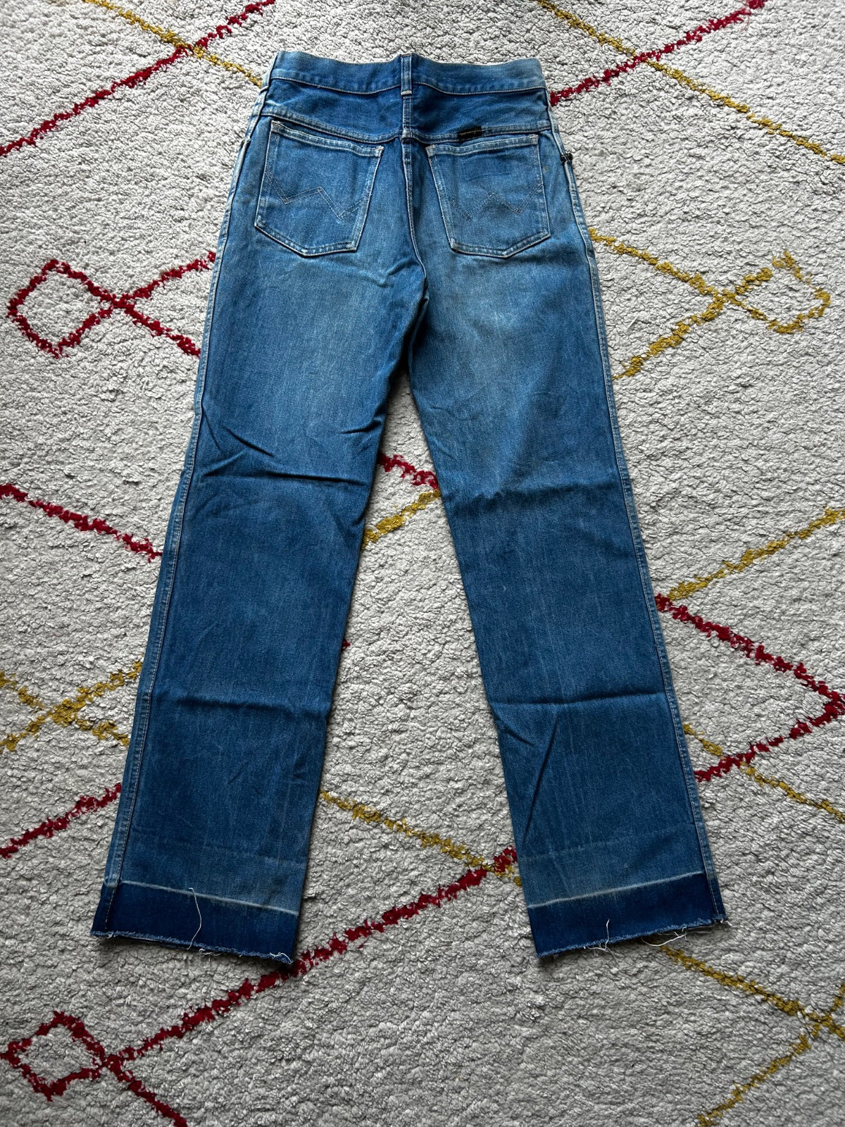 Jean Wrangler Vintage 1977 Made in Belgium – Released Hem Rétro 70s
