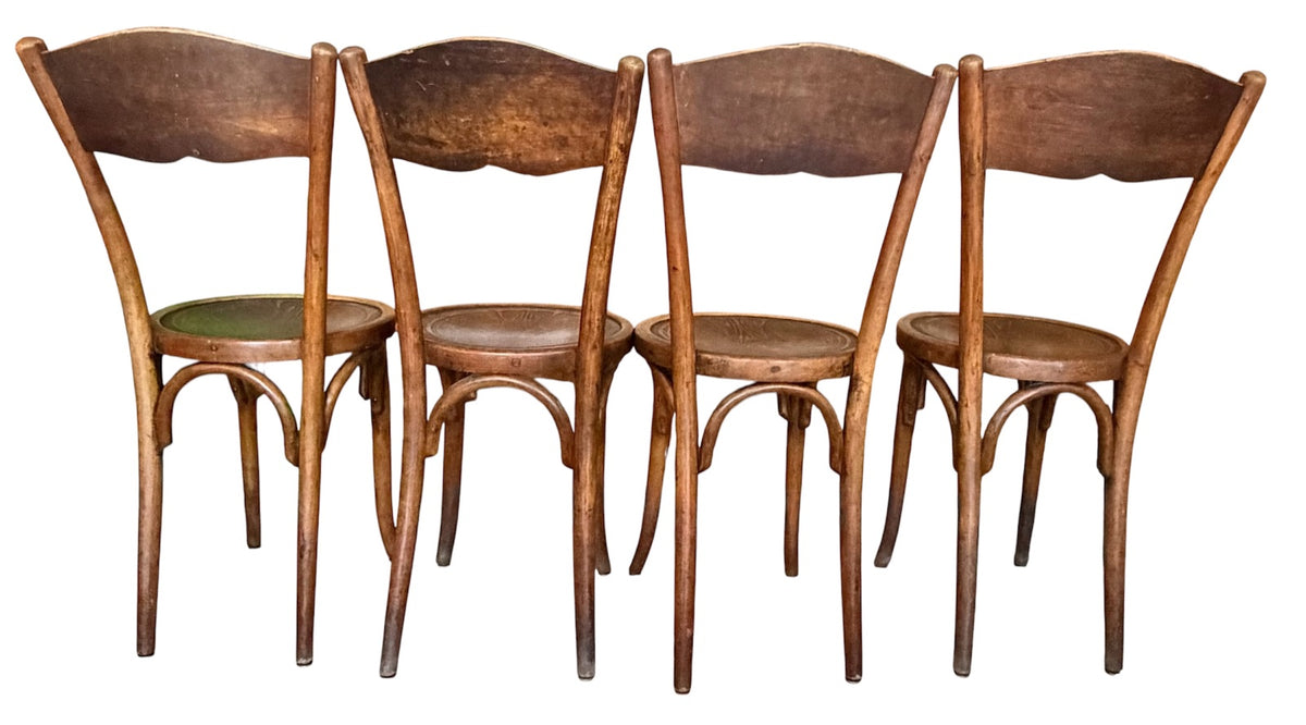 Ensemble de 4 chaises vintage W. Baumann & Cie
