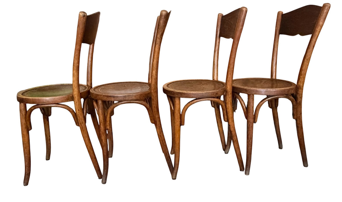 Ensemble de 4 chaises vintage W. Baumann & Cie