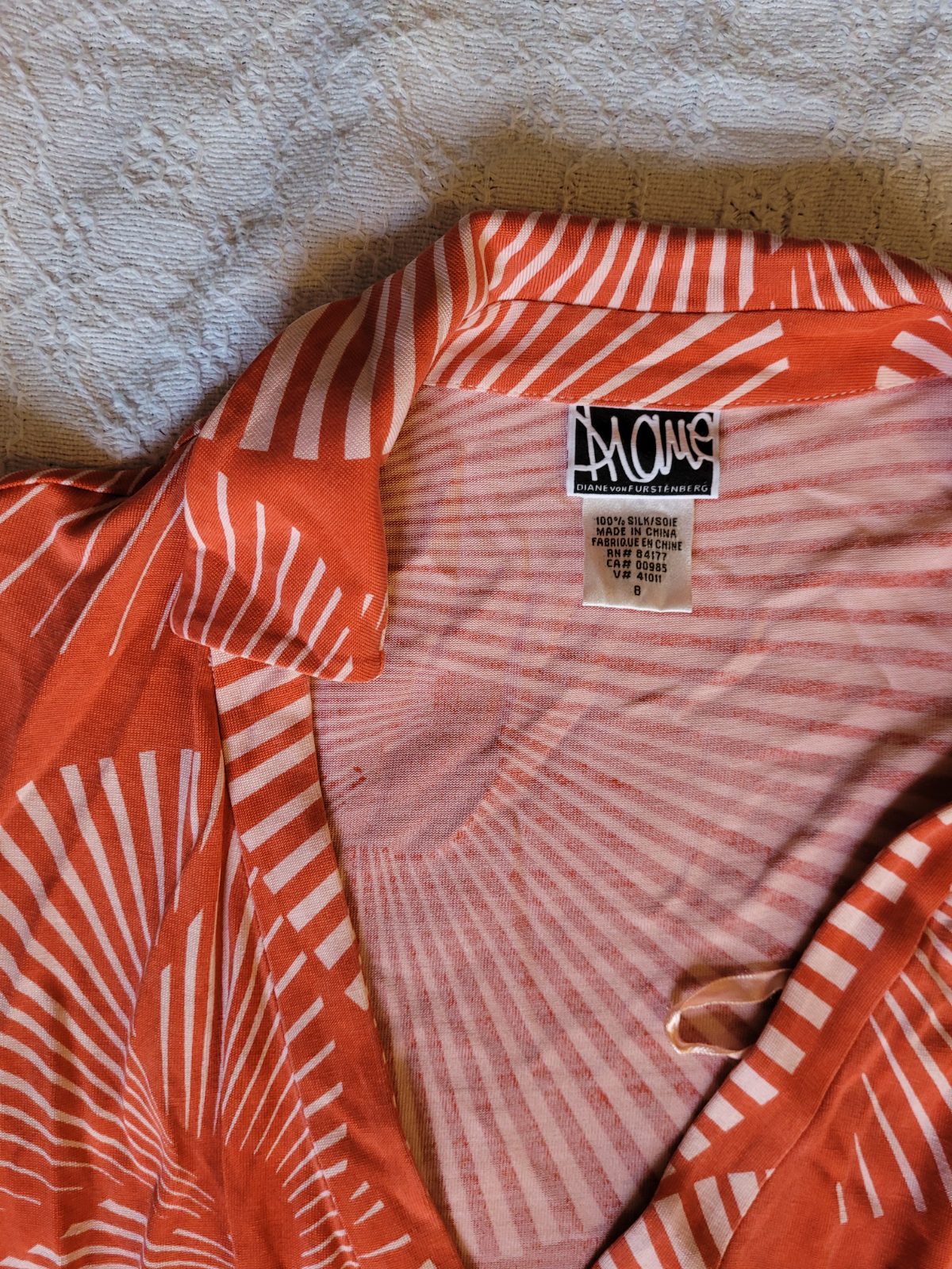 Robe portefeuille en soie