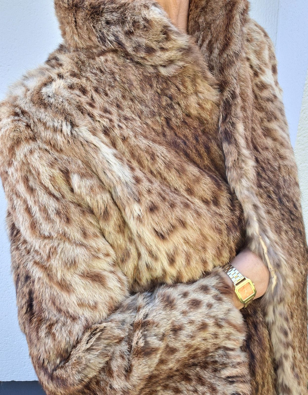 Manteau en fourrure léopard 70's