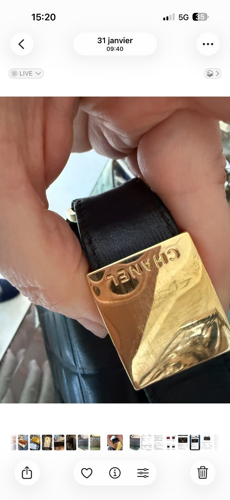 Sac Chanel chocolaté barr