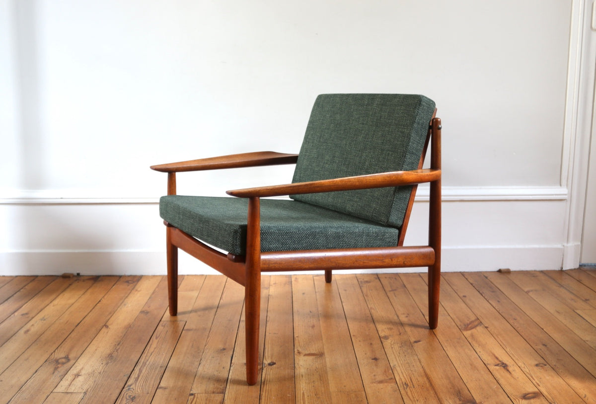 Fauteuil scandinave vintage teck Arne Vodder 1960