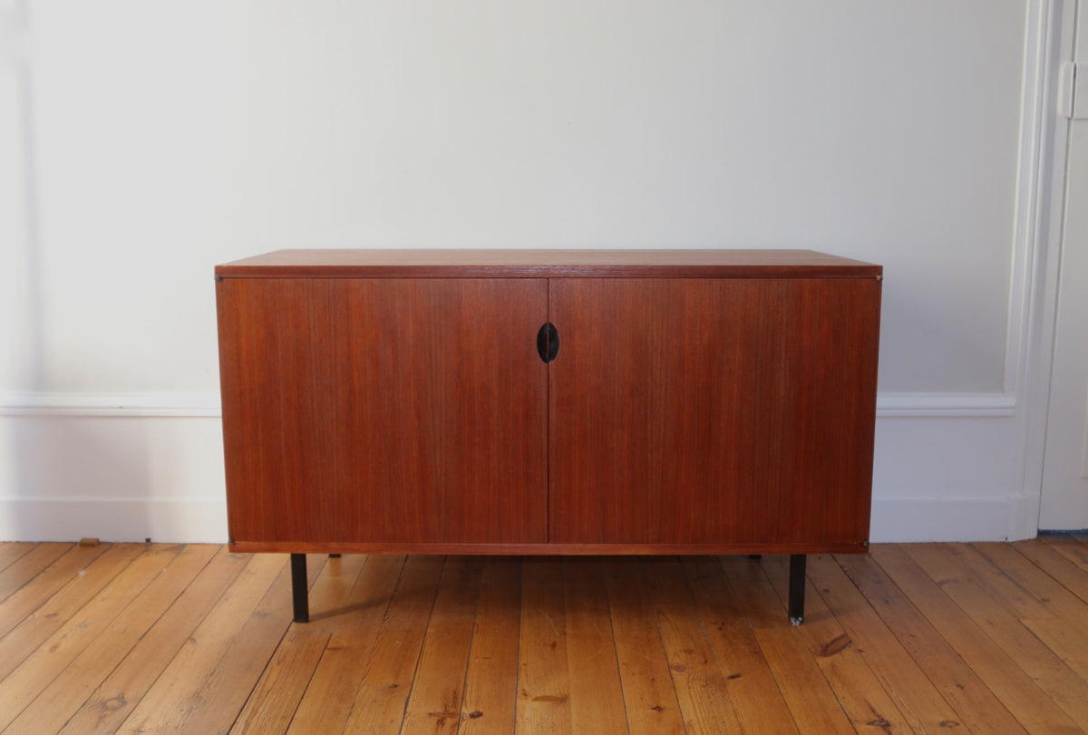Petite enfilade moderniste teck Paul Geoffroy, 1960