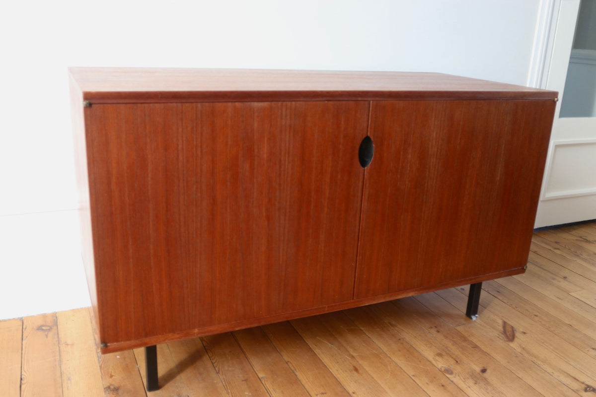 Petite enfilade moderniste teck Paul Geoffroy, 1960