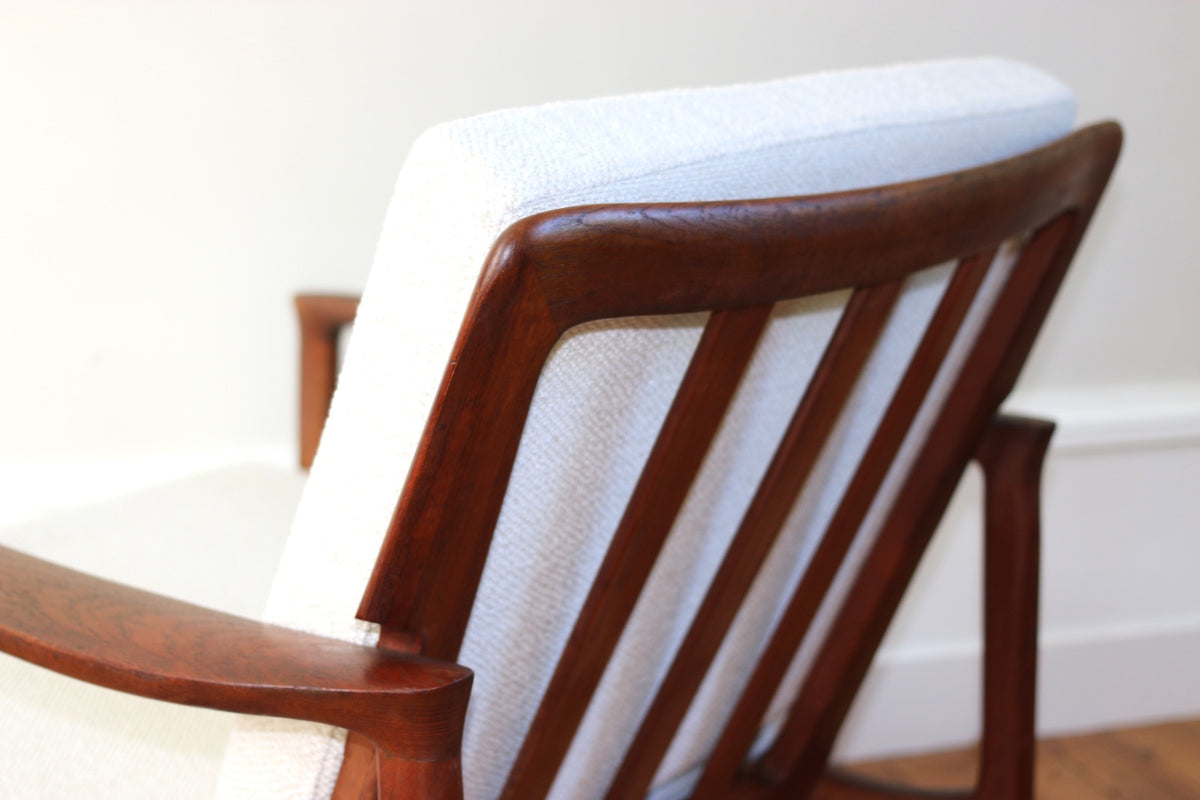 Paire de fauteuils scandinaves vintage teck 1960