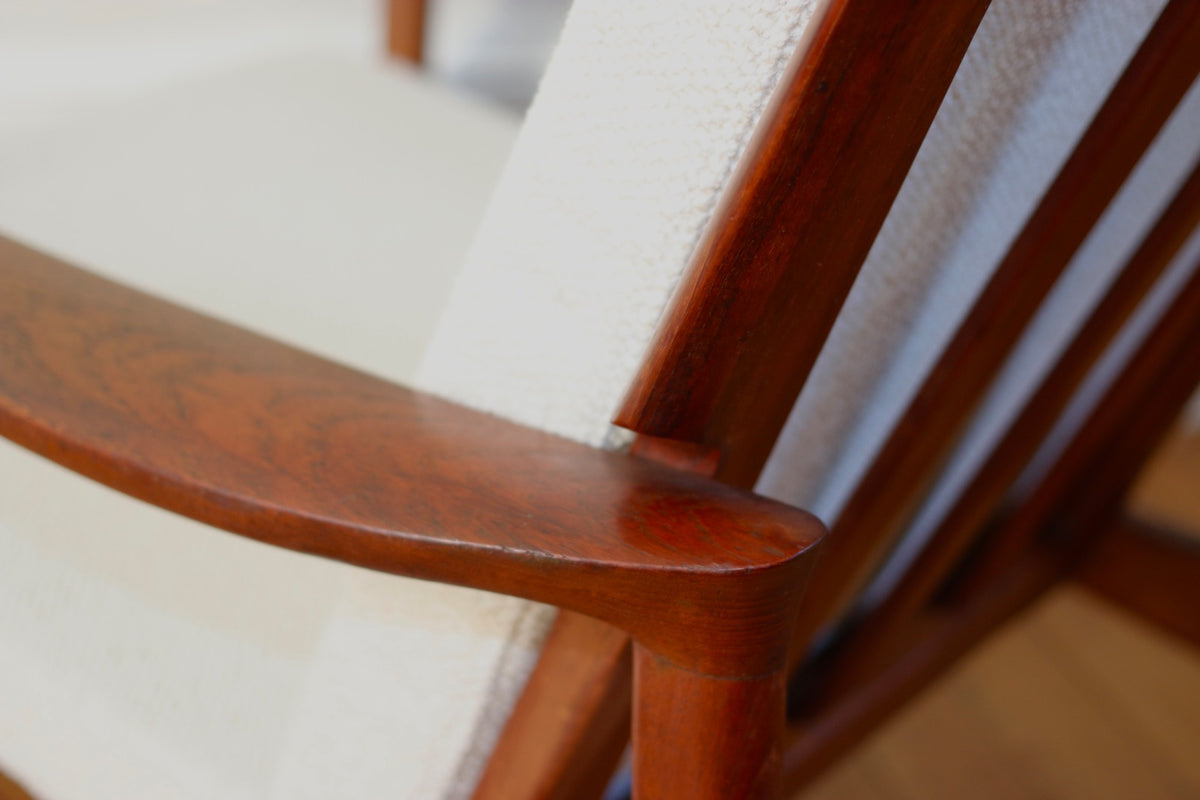 Paire de fauteuils scandinaves vintage teck 1960