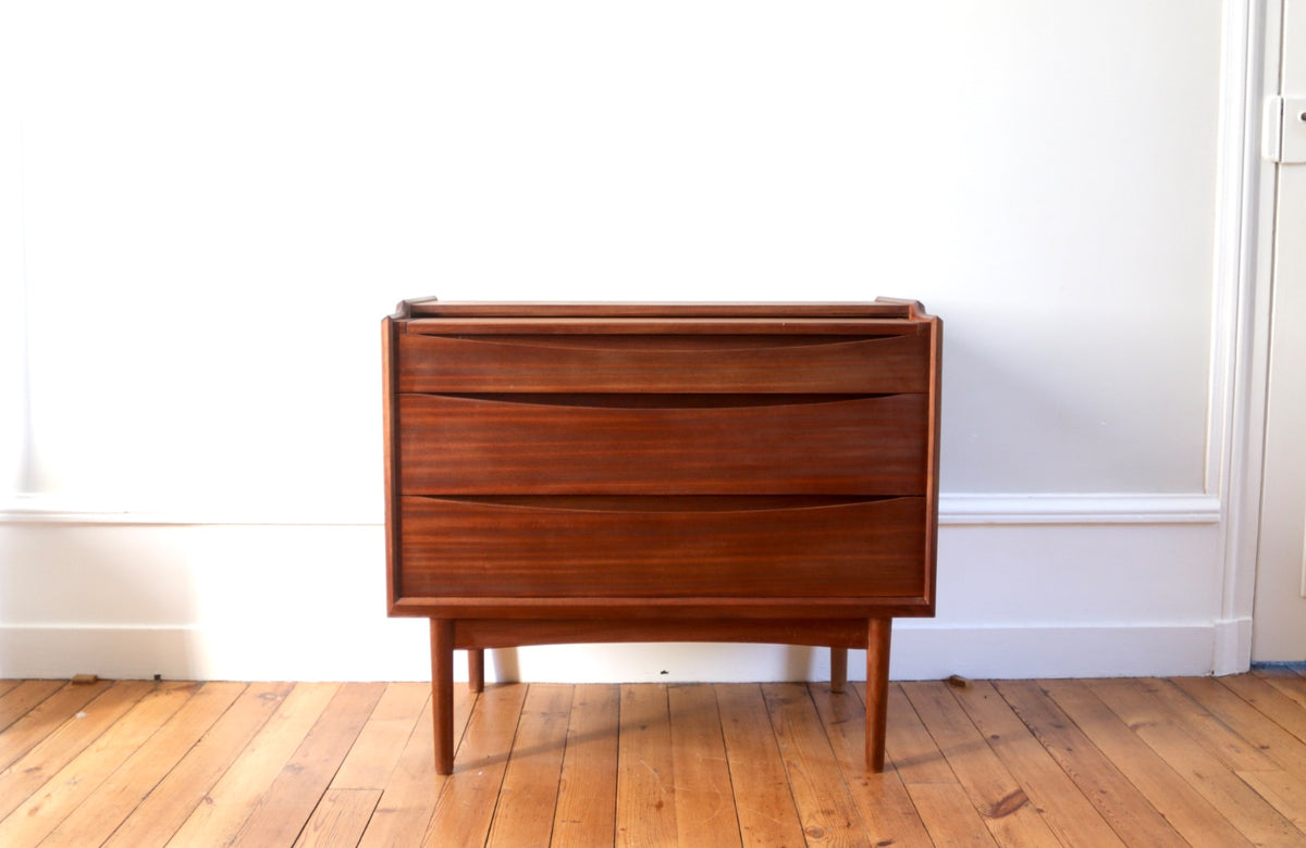 Commode coiffeuse scandinave teck Arne Vodder, danemark 1960