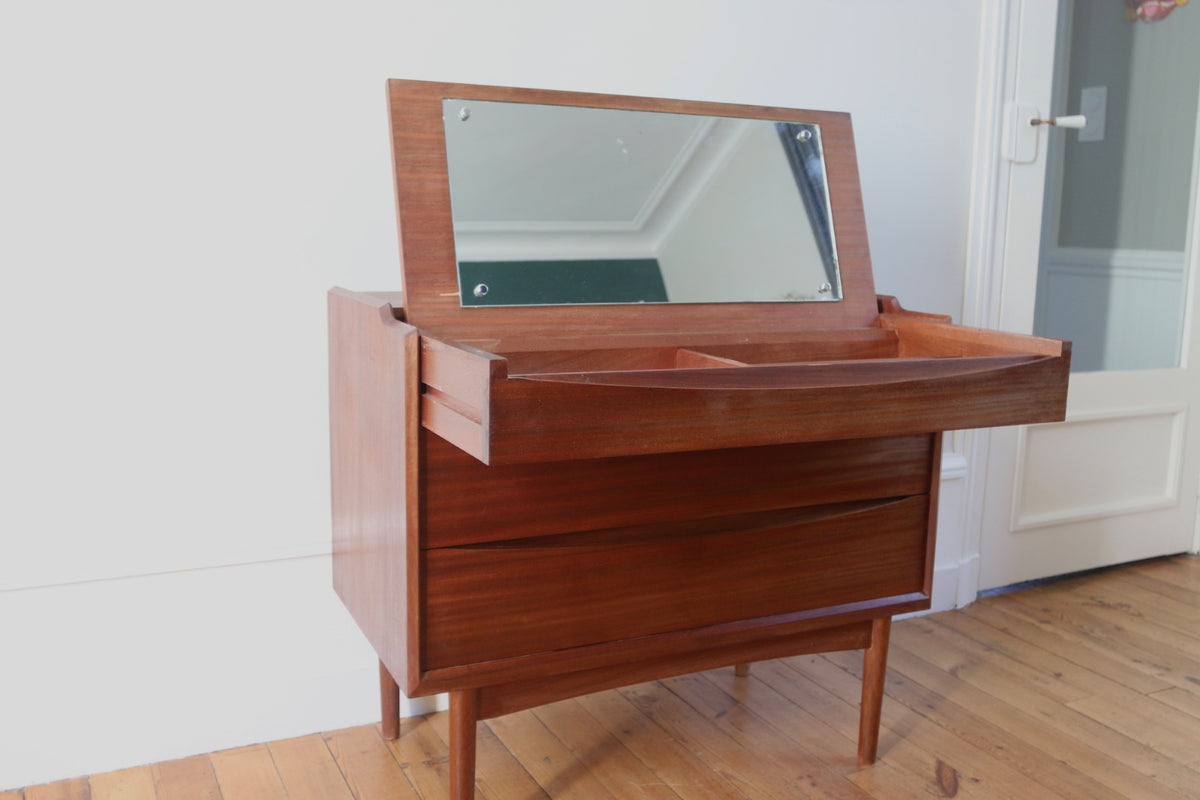 Commode coiffeuse scandinave teck Arne Vodder, danemark 1960
