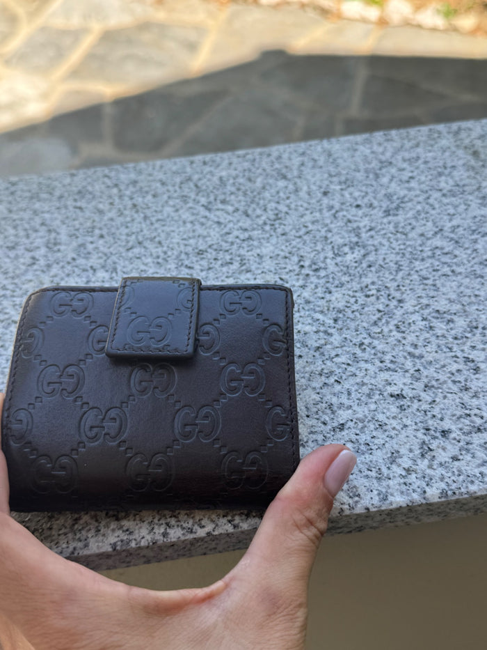 sac à main et portefeuille assorti cuir marron-bordeaux