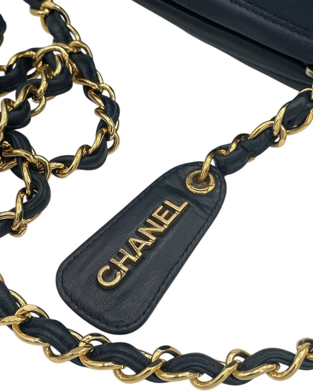 CHANEL VINTAGE CAMERA BAG BLU LAMBSKIN