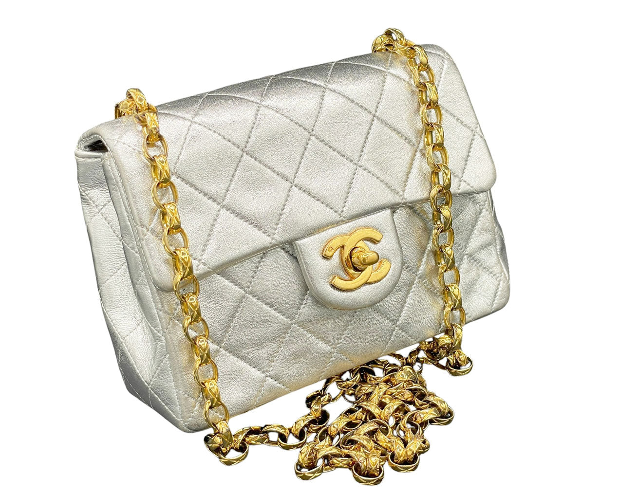 CHANEL MINI SQUARE VINTAGE SILVER