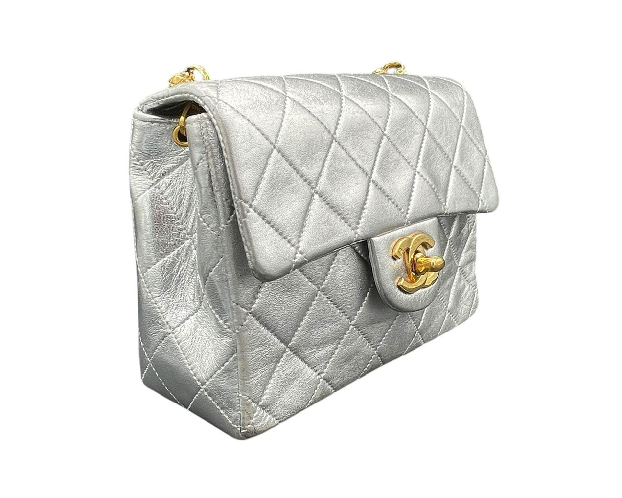CHANEL MINI SQUARE VINTAGE SILVER