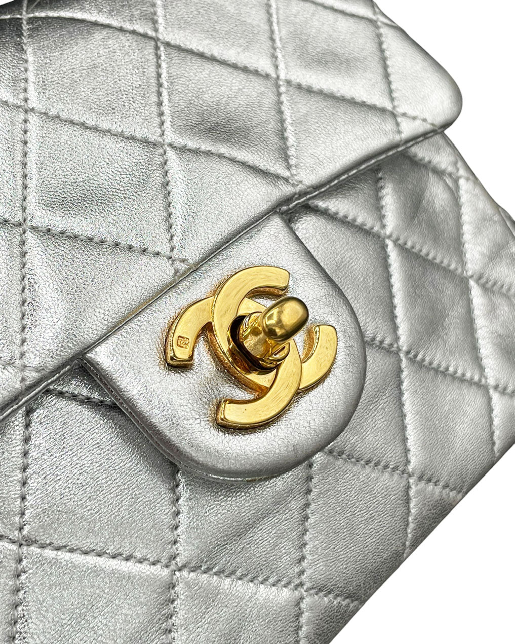 CHANEL MINI SQUARE VINTAGE SILVER